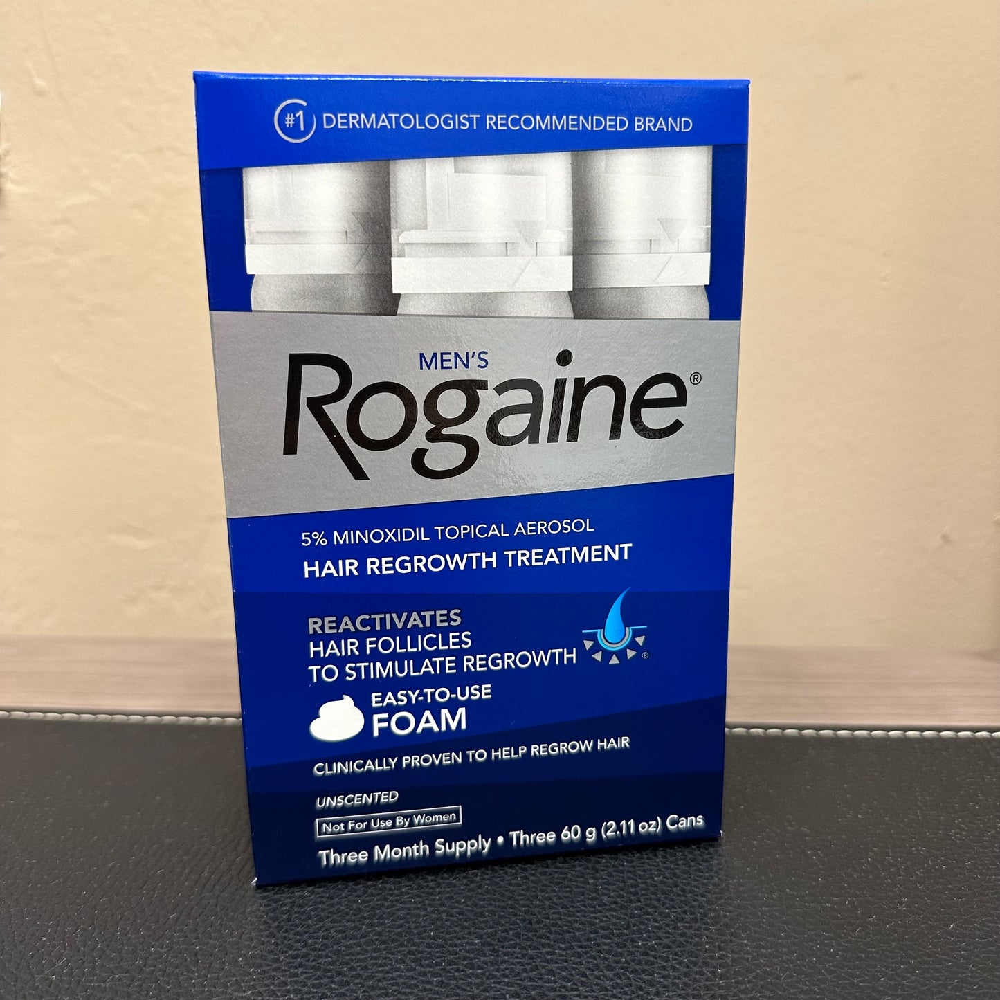 Men's Rogaine 5% Minoxidil Hair Regrowth Treatment Foam - 3 Months Supply