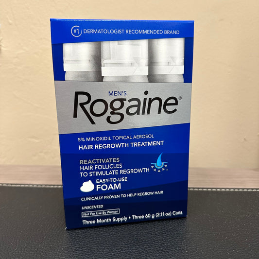 Men's Rogaine 5% Minoxidil Hair Regrowth Treatment Foam - 3 Months Supply